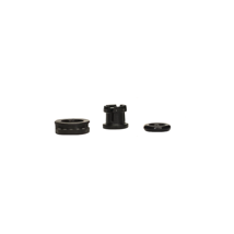 Tube OD Plastic Half Cartridge, 6mm, Black Acetal Body, Black Acetal Collet, Nitrile O-ring