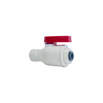 1/4 inline valve with red handle