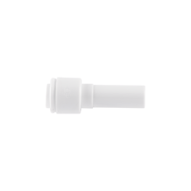 White Acetal Reducer 3/8 Stem OD - 1/4 Tube OD