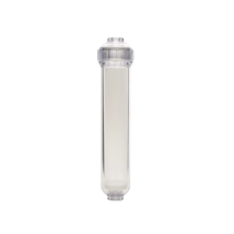 refillable inline 2 x 10 clear 1/4 fpt