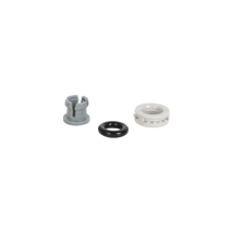 Tube OD Plastic Half Cartridge, 1/4, Gray Acetal Body, Gray Acetal Collet, EPDM O-Ring
