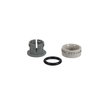Tube OD Plastic Half Cartridge, 1/2, Gray Acetal Body, Gray Acetal Collet, EPDM O-Ring