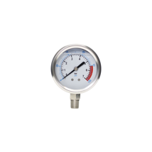 0-100 PSI Pressure Gauge, 2.5" Bottom Connect, 1/4" Connection