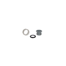 Tube OD Plastic Half Cartridge, 3/8, Gray Acetal Body, Gray Acetal Collet, Nitrile O-Ring