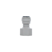 Gray Acetal Female Connector 3/8 x 1/2 BSPP (Flat End)