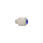 JG 1/4 x 1/8 nptf male connector blue acetyl collet