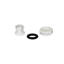 Tube OD Plastic Half Cartridge, 1/4, White Polypropylene Body, White Collet, EPDM O-Ring